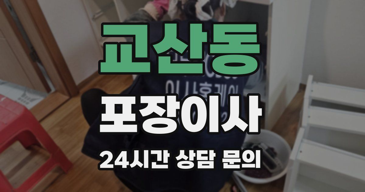 교산동 포장이사