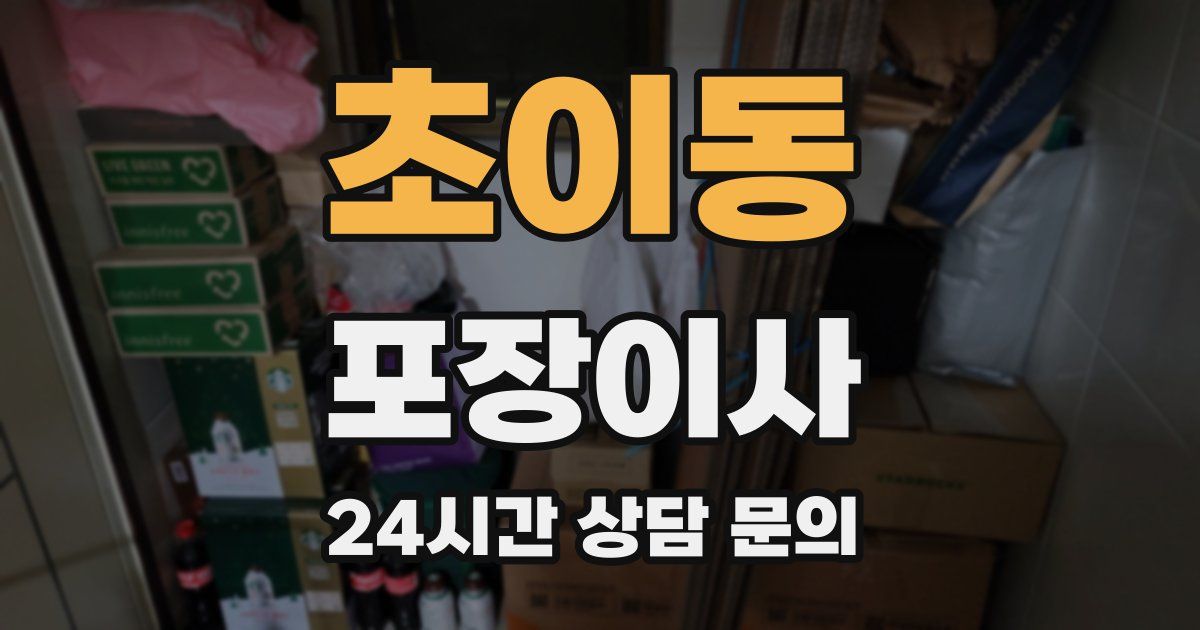 초이동 포장이사