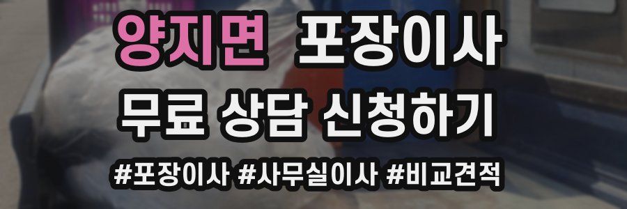 양지면 포장이사