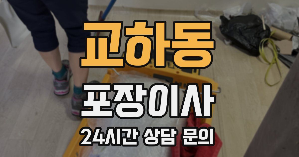 교하동 포장이사