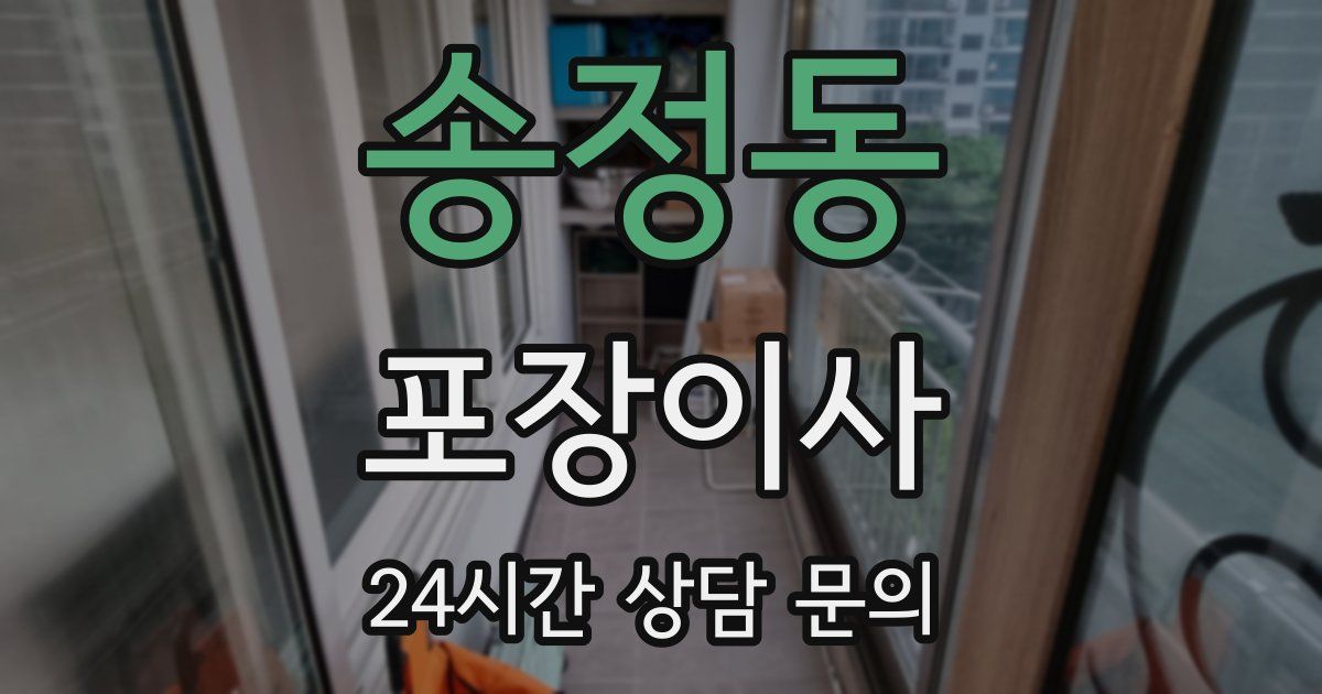 송정동 포장이사