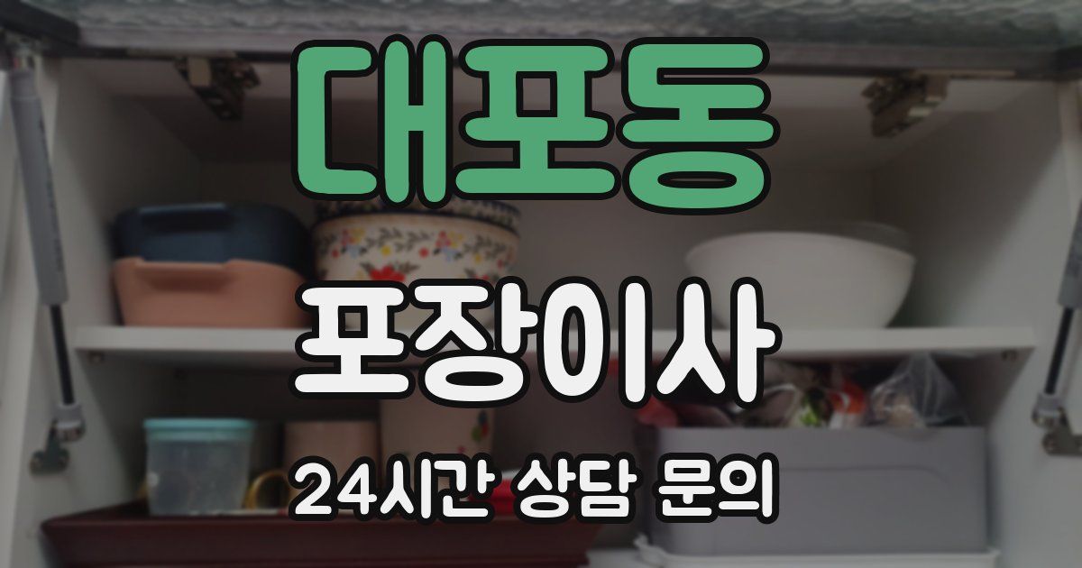 대포동 포장이사