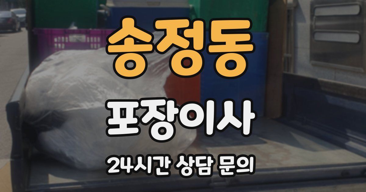 송정동 포장이사