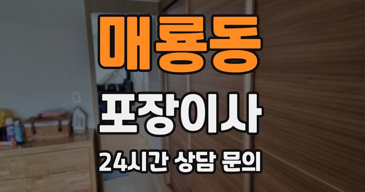 매룡동 포장이사