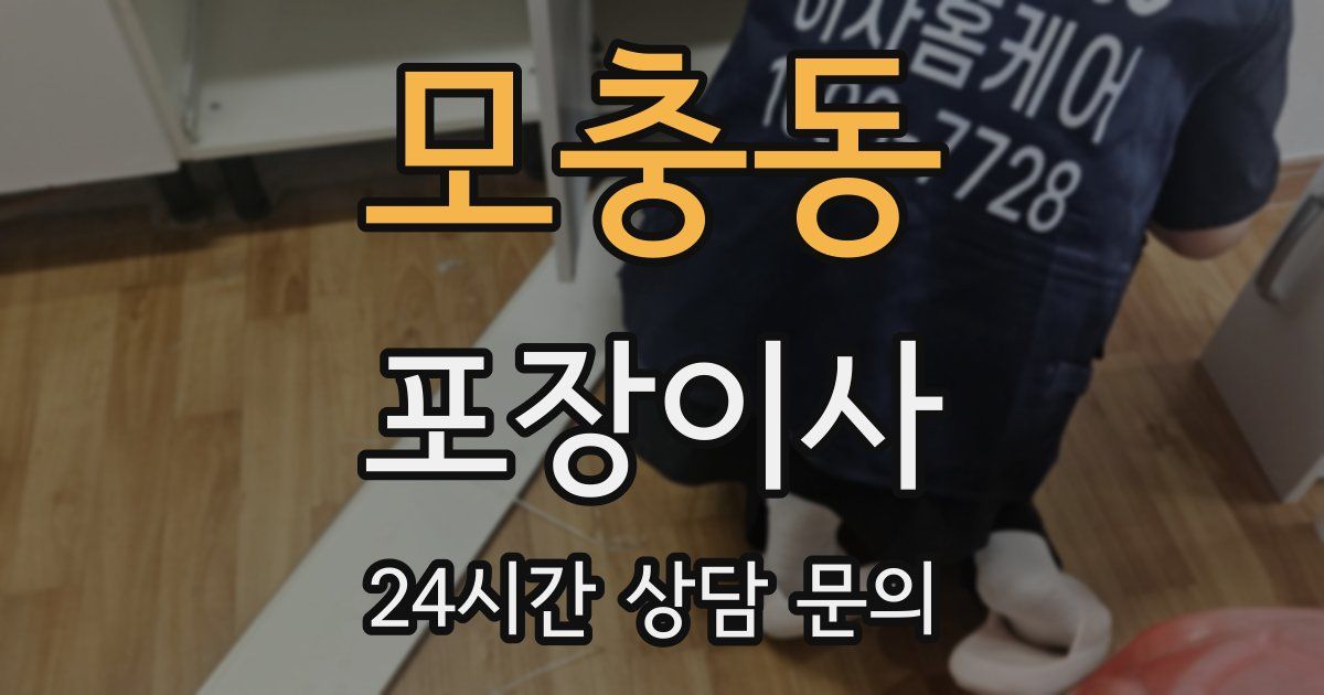 모충동 포장이사