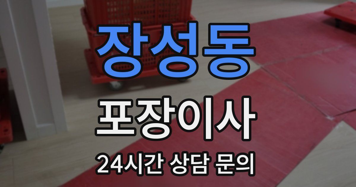 장성동 포장이사