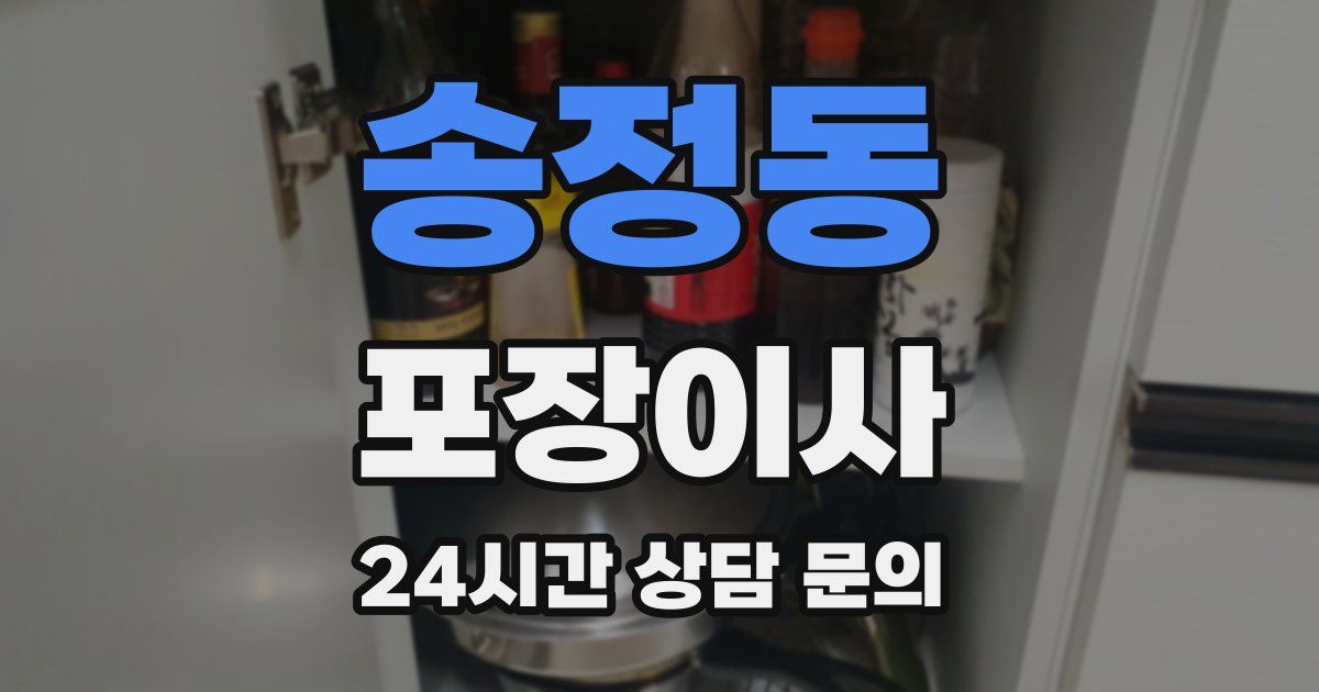 송정동 포장이사