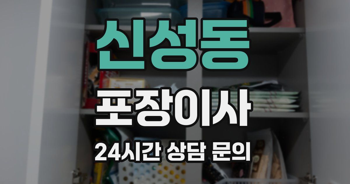신성동 포장이사
