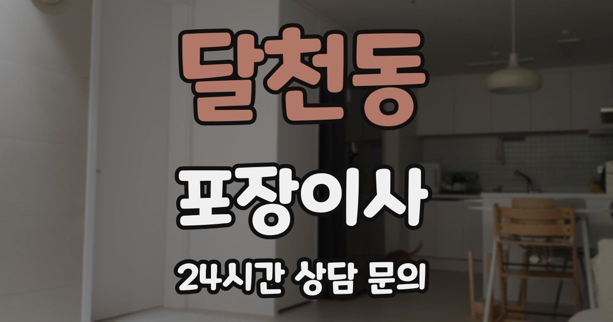 달천동 포장이사