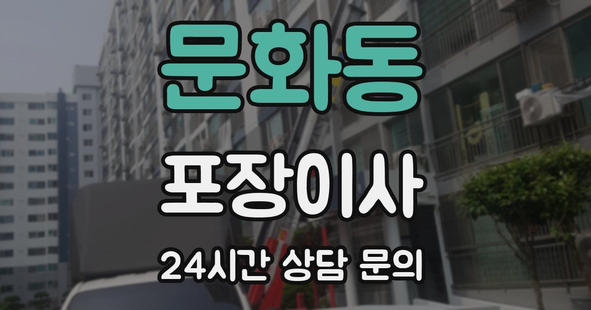 문화동 포장이사