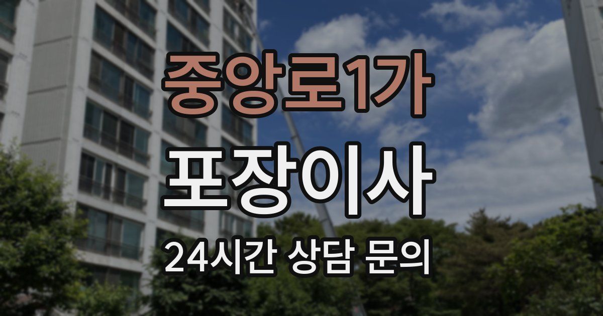 중앙로1가 포장이사