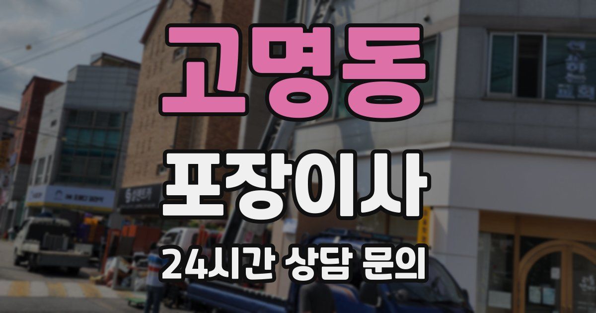 고명동 포장이사