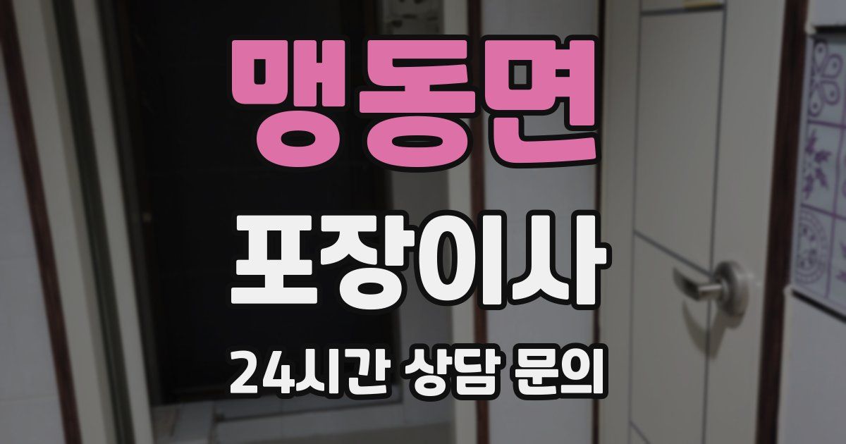 맹동면 포장이사