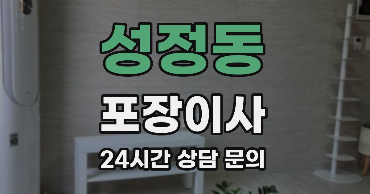 성정동 포장이사