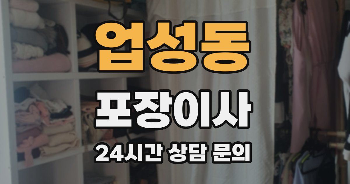 업성동 포장이사