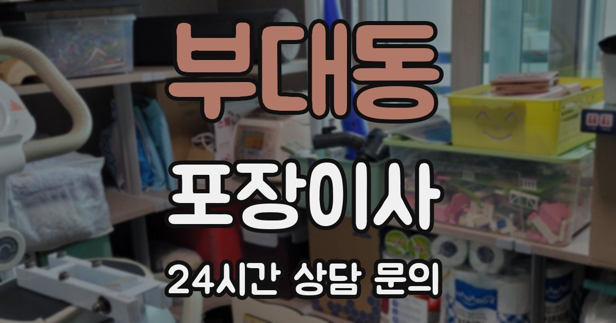 부대동 포장이사