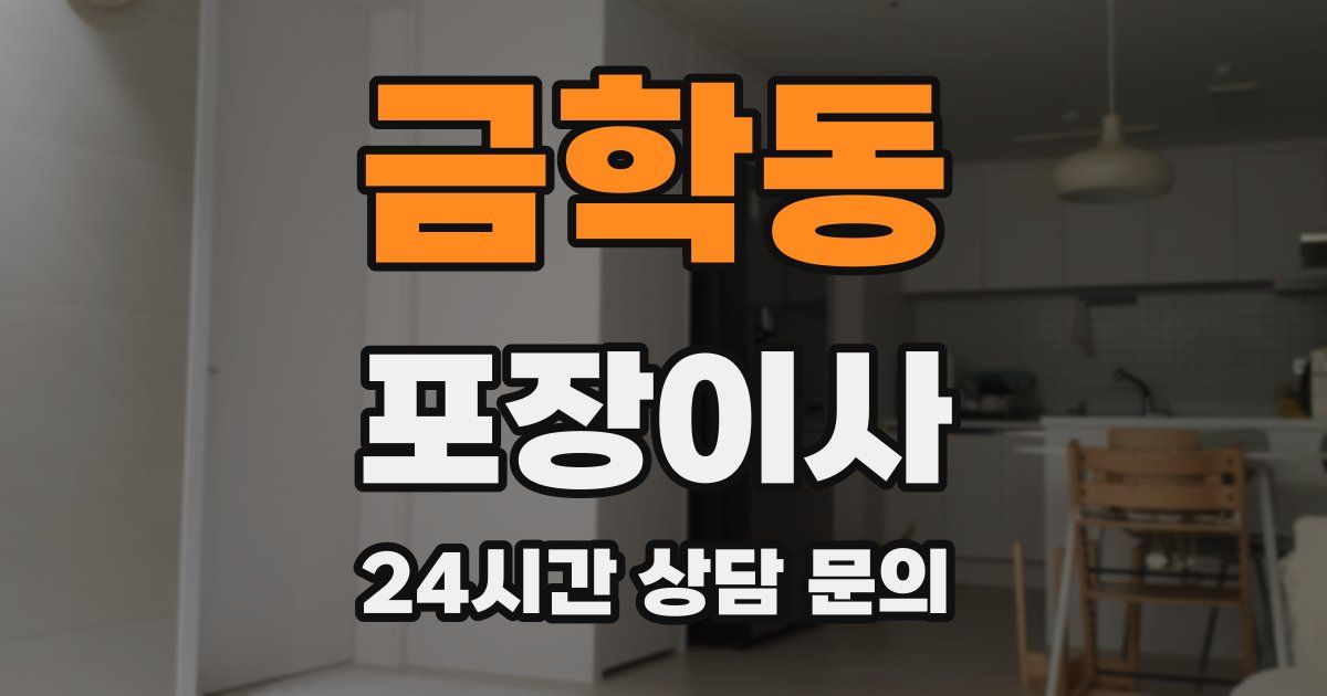 금학동 포장이사