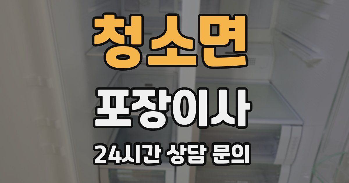 청소면 포장이사