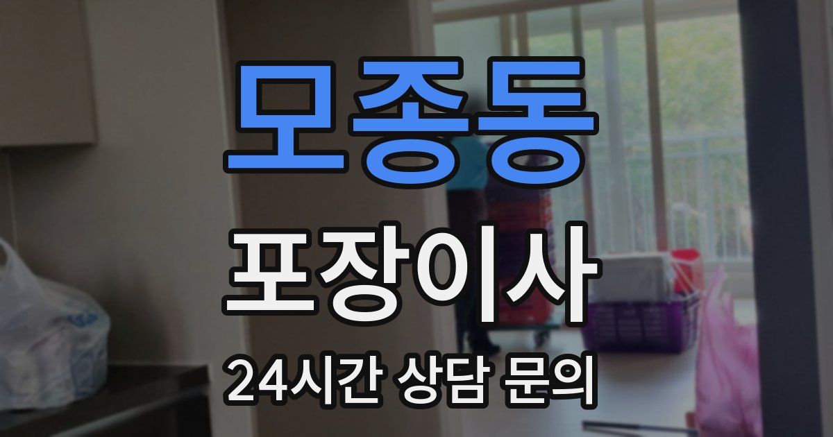 모종동 포장이사