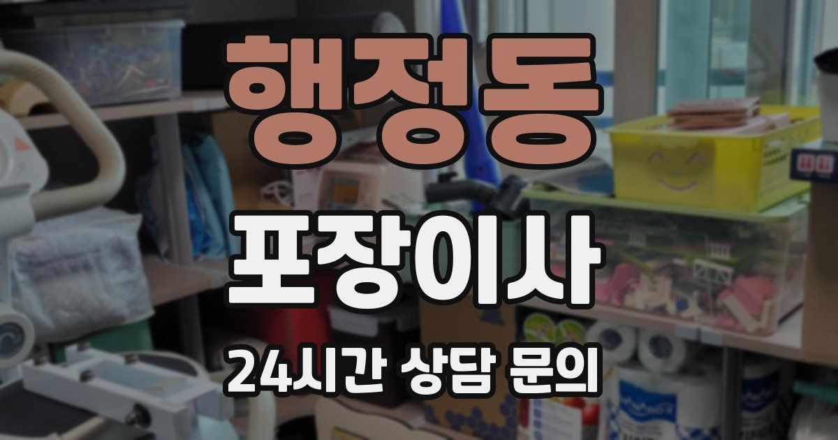 행정동 포장이사