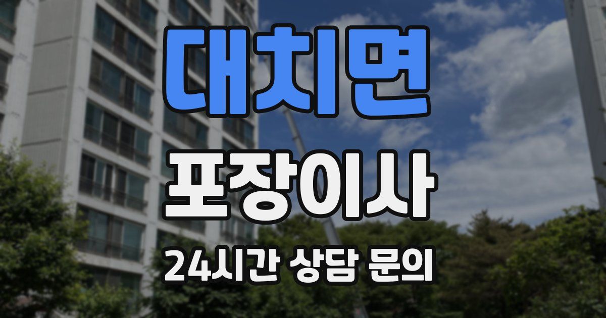 대치면 포장이사