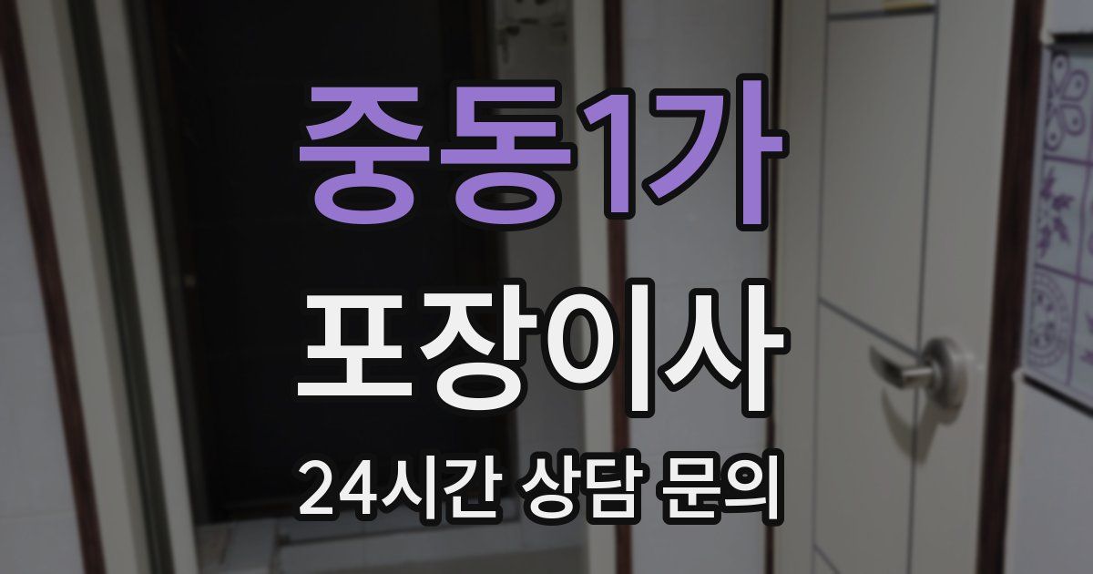 중동1가 포장이사