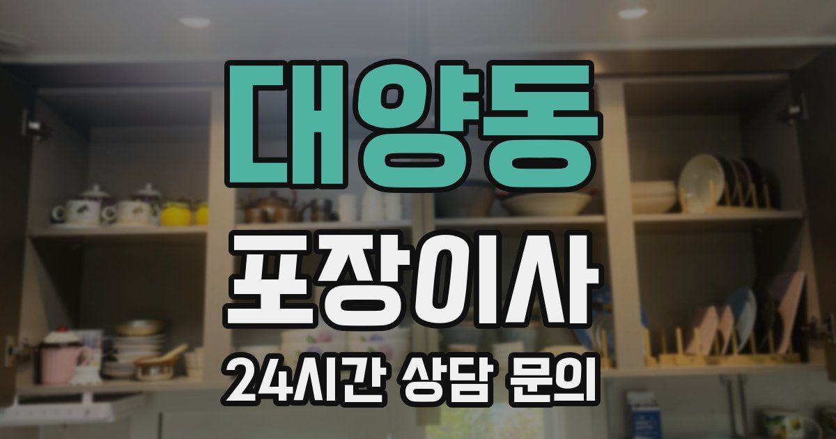 대양동 포장이사