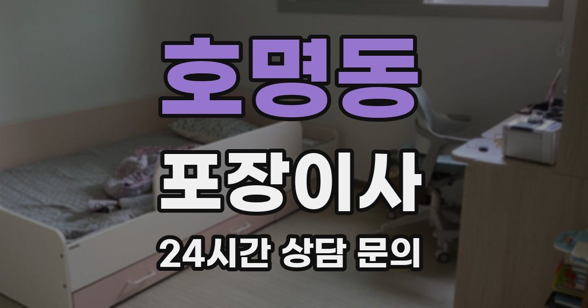 호명동 포장이사