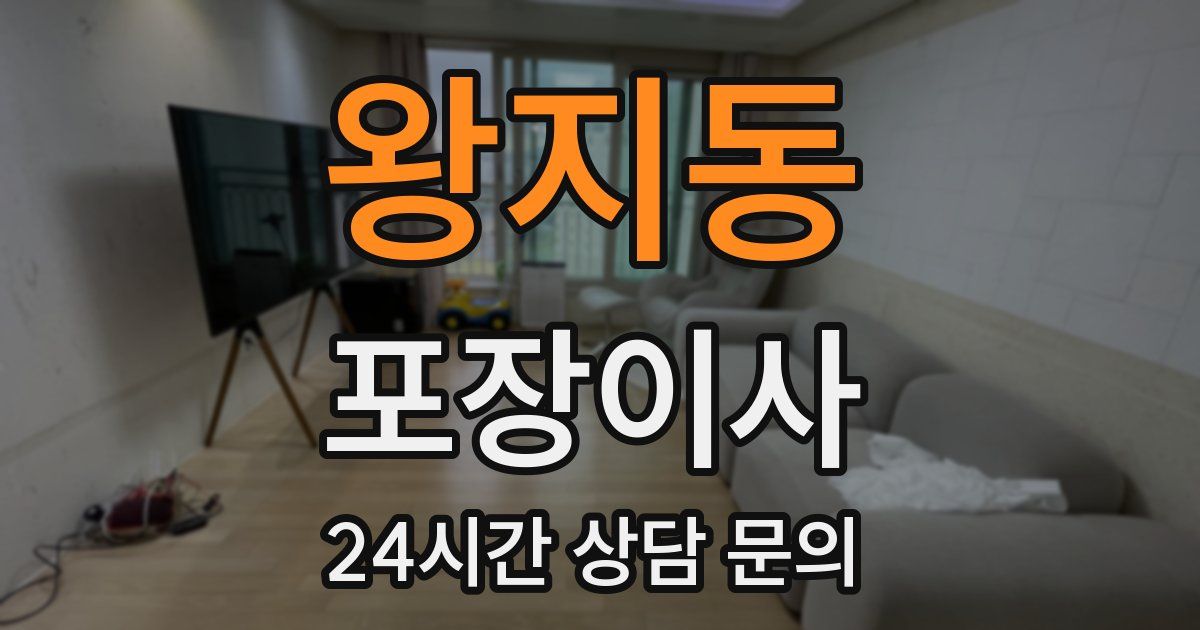 왕지동 포장이사