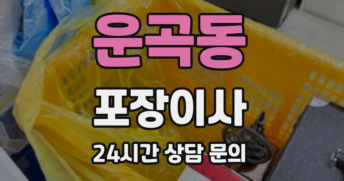 운곡동 포장이사