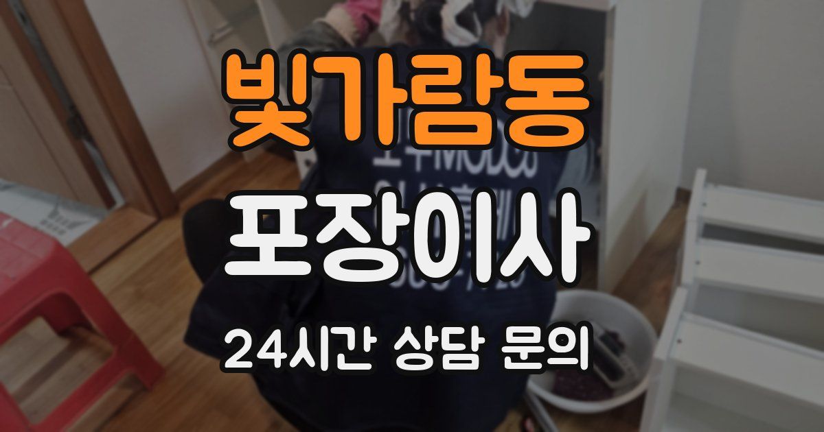 빛가람동 포장이사