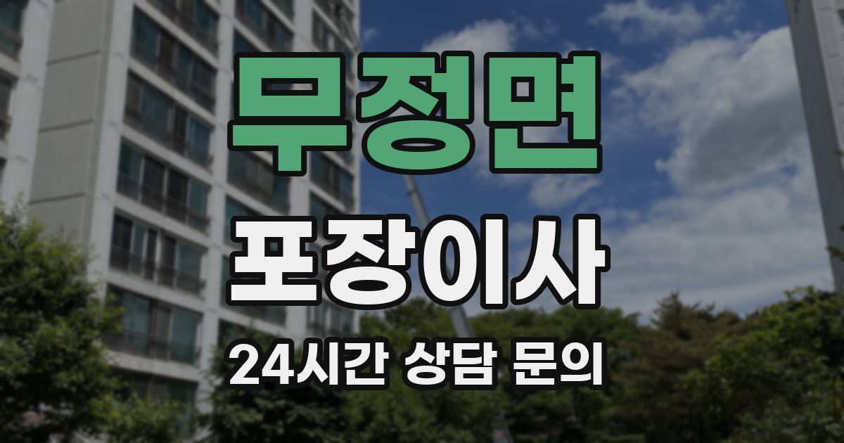 무정면 포장이사