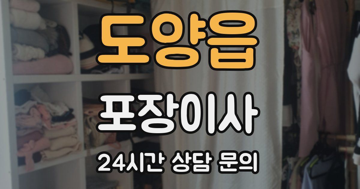 도양읍 포장이사