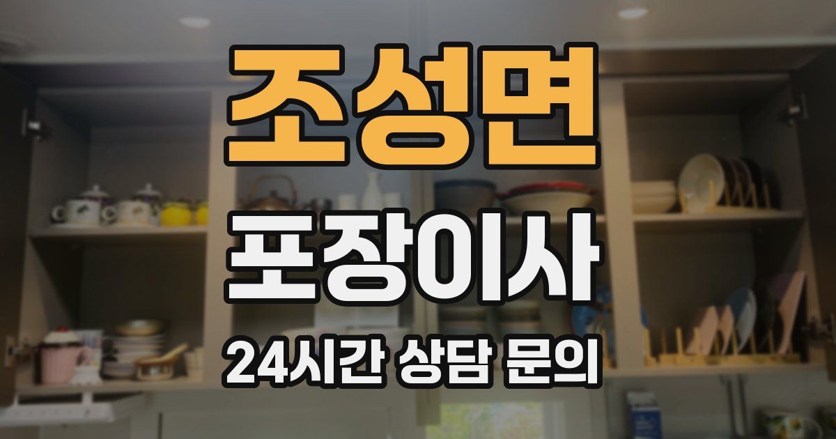 조성면 포장이사