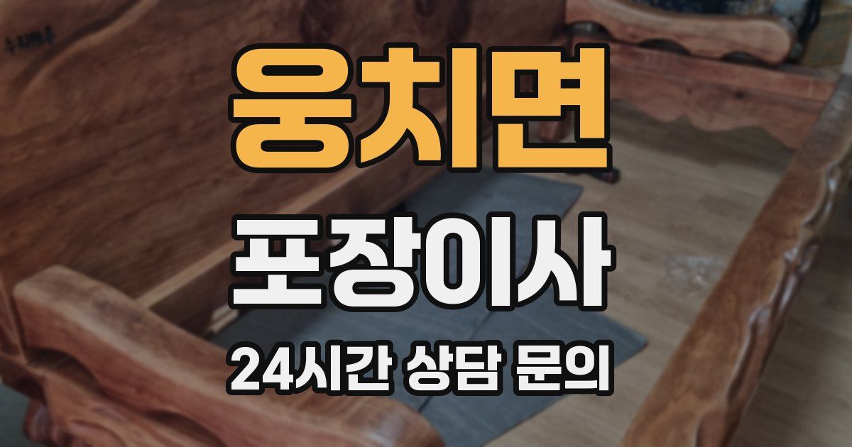 웅치면 포장이사