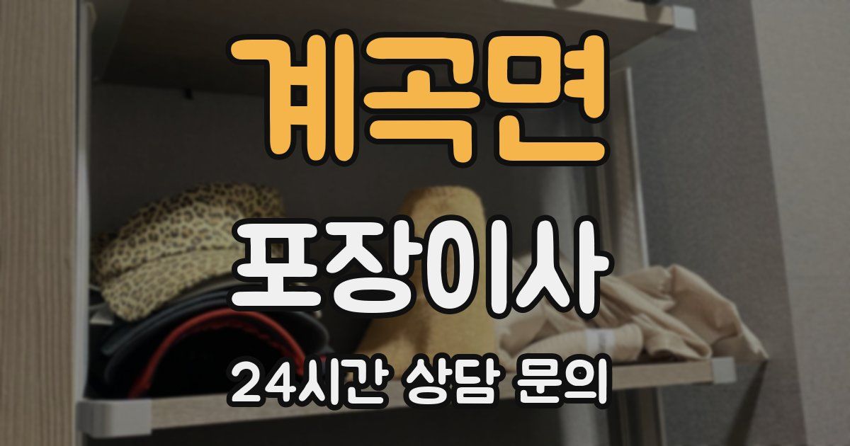 계곡면 포장이사