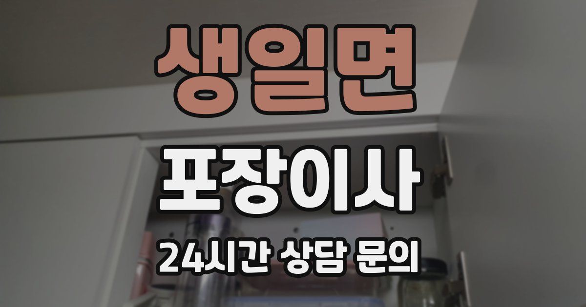 생일면 포장이사