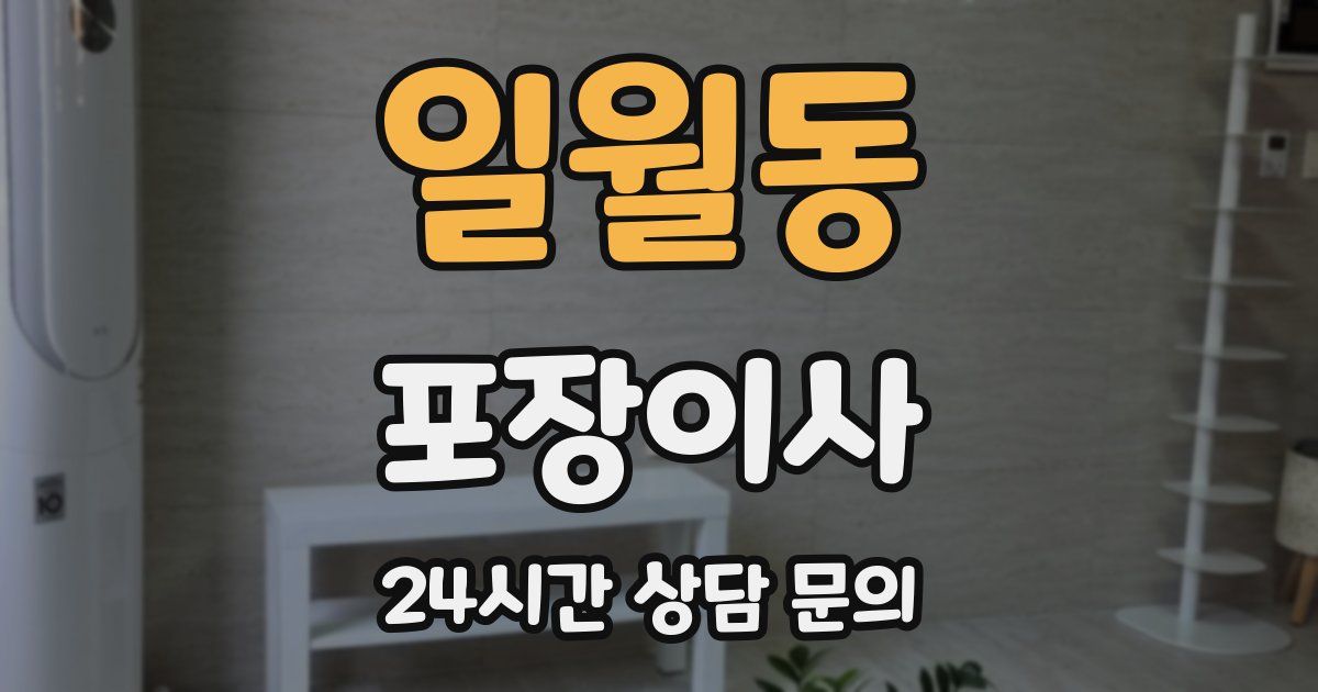 일월동 포장이사