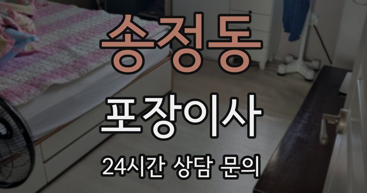 송정동 포장이사