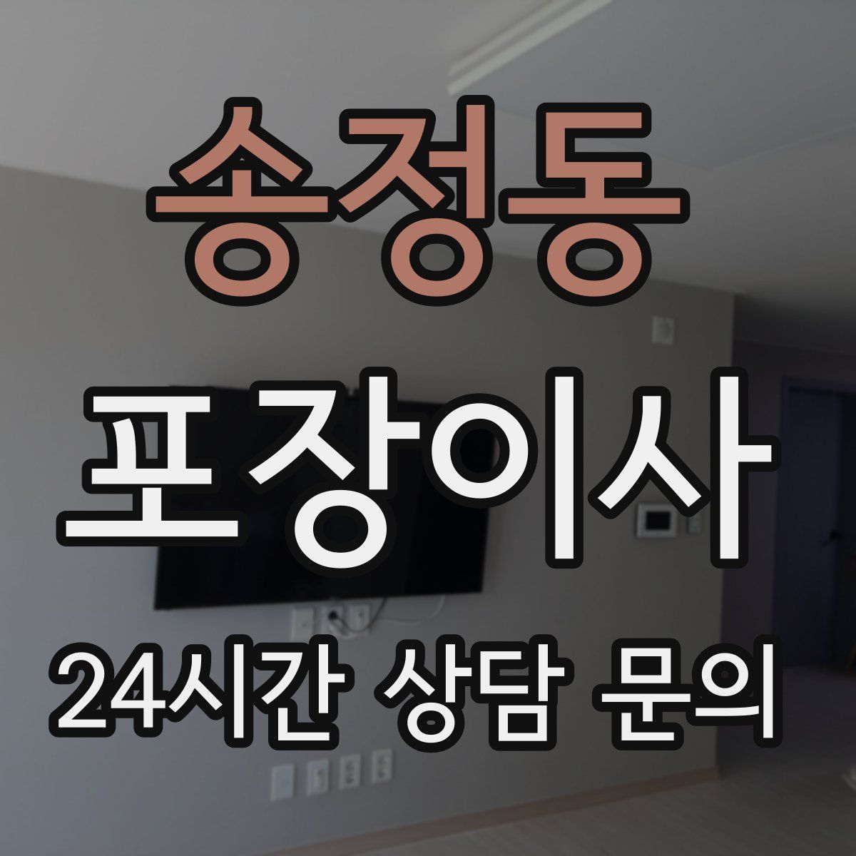 송정동 포장이사