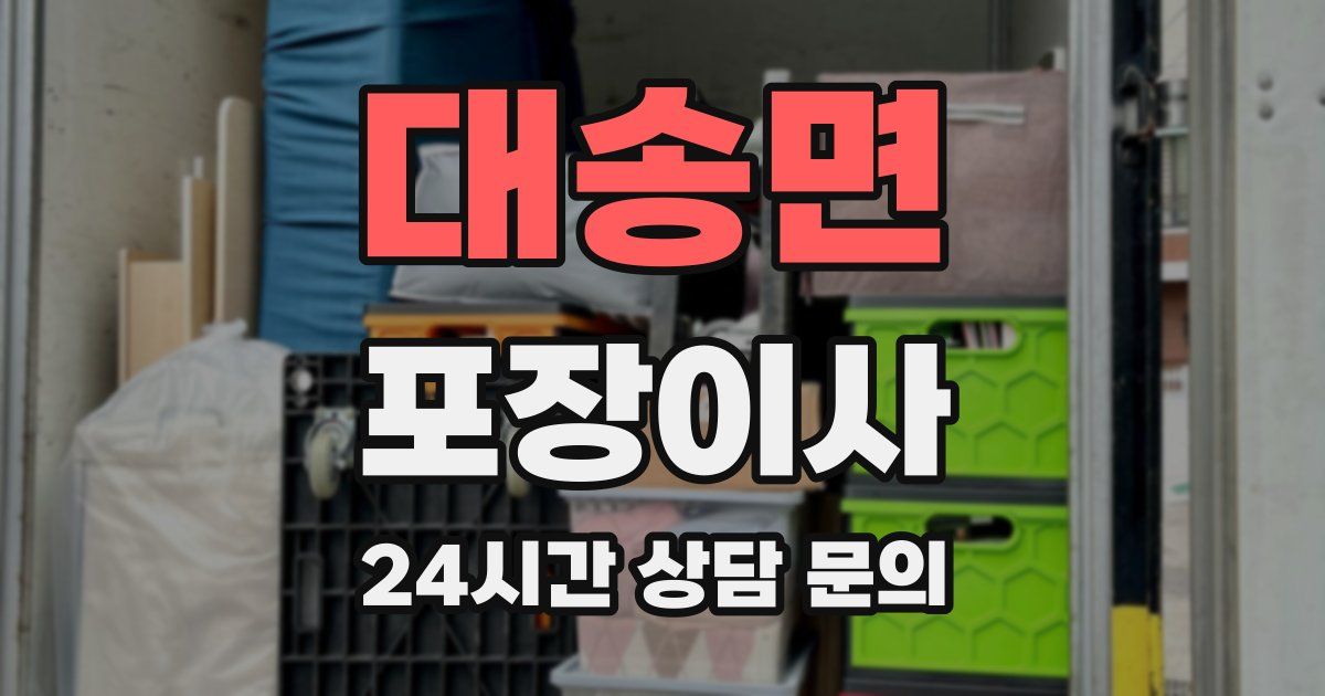 대송면 포장이사