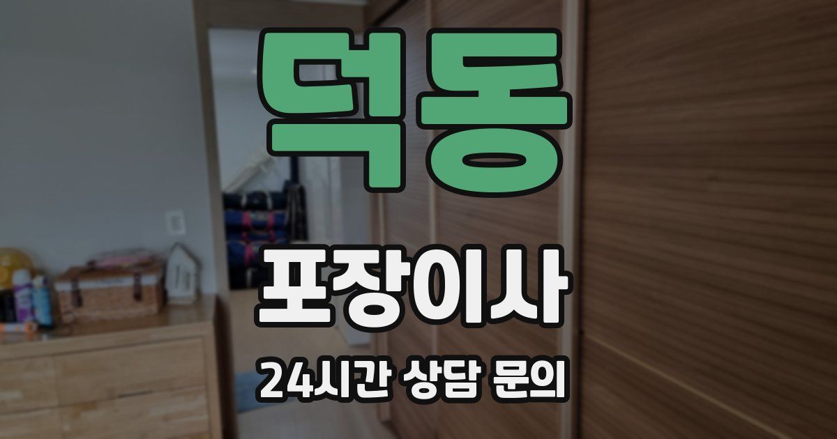 덕동 포장이사