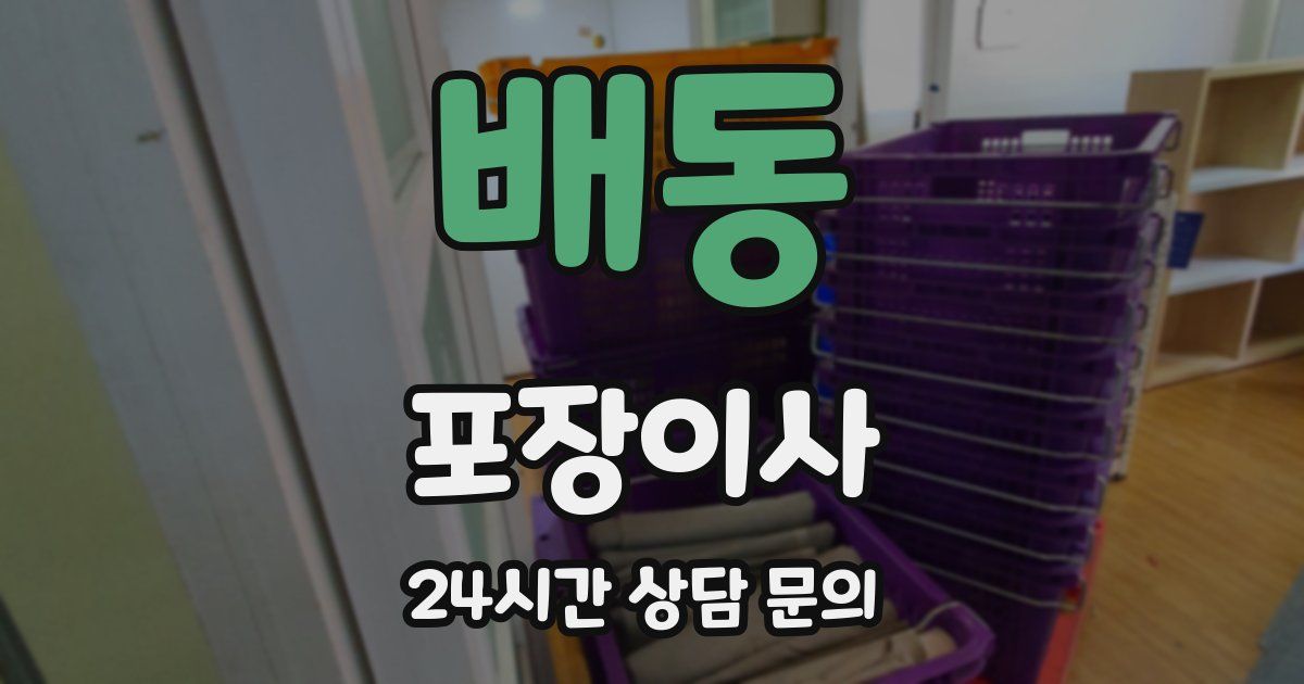 배동 포장이사