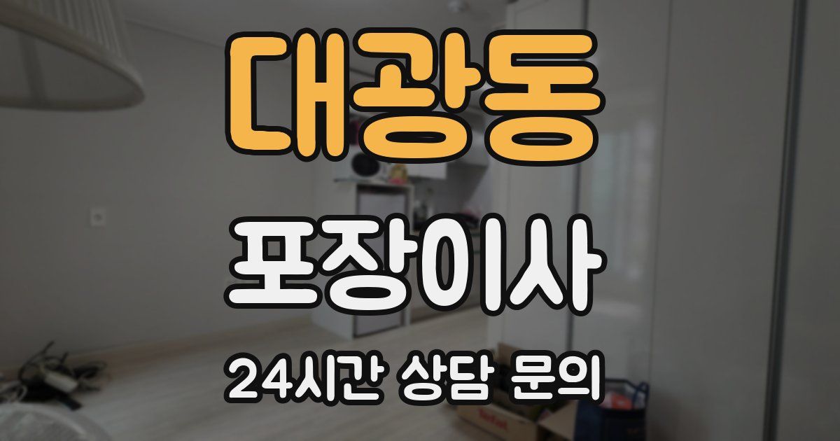 대광동 포장이사