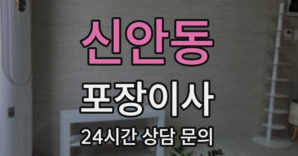 신안동 포장이사