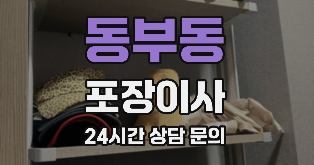 동부동 포장이사