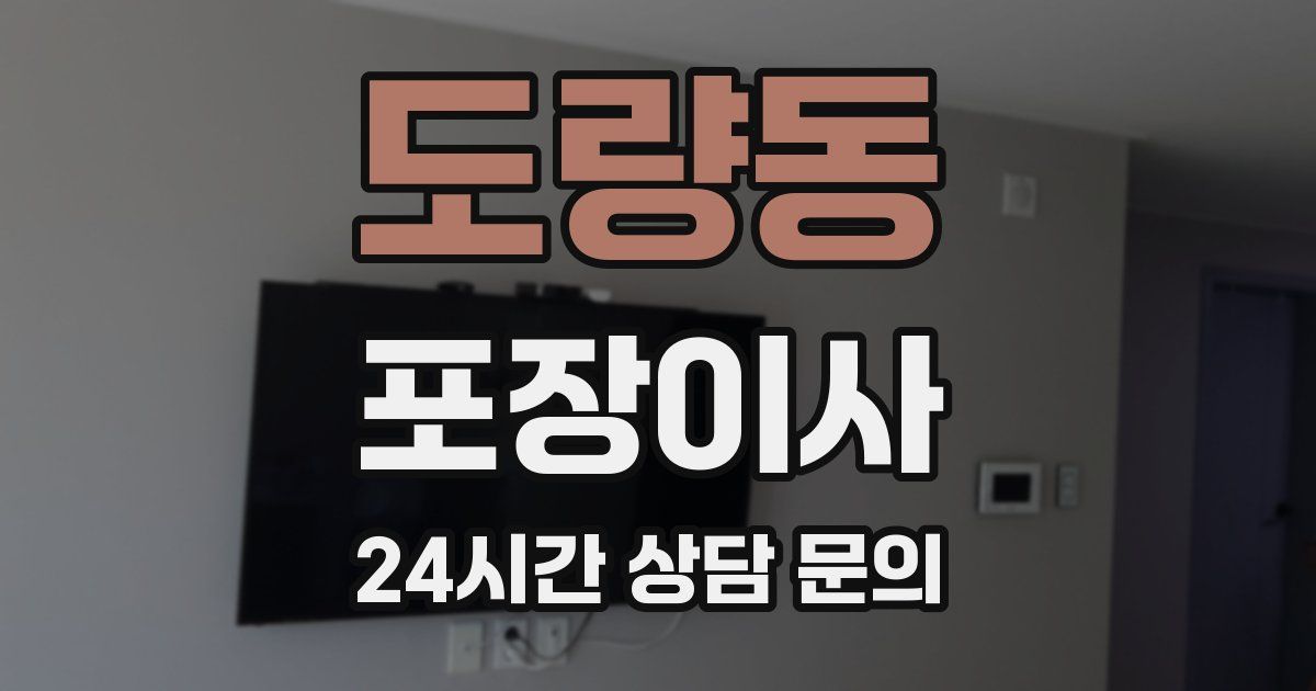 도량동 포장이사