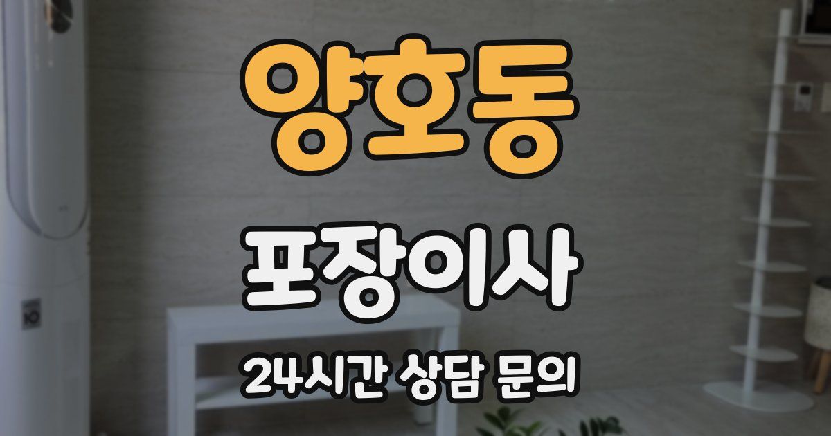 양호동 포장이사