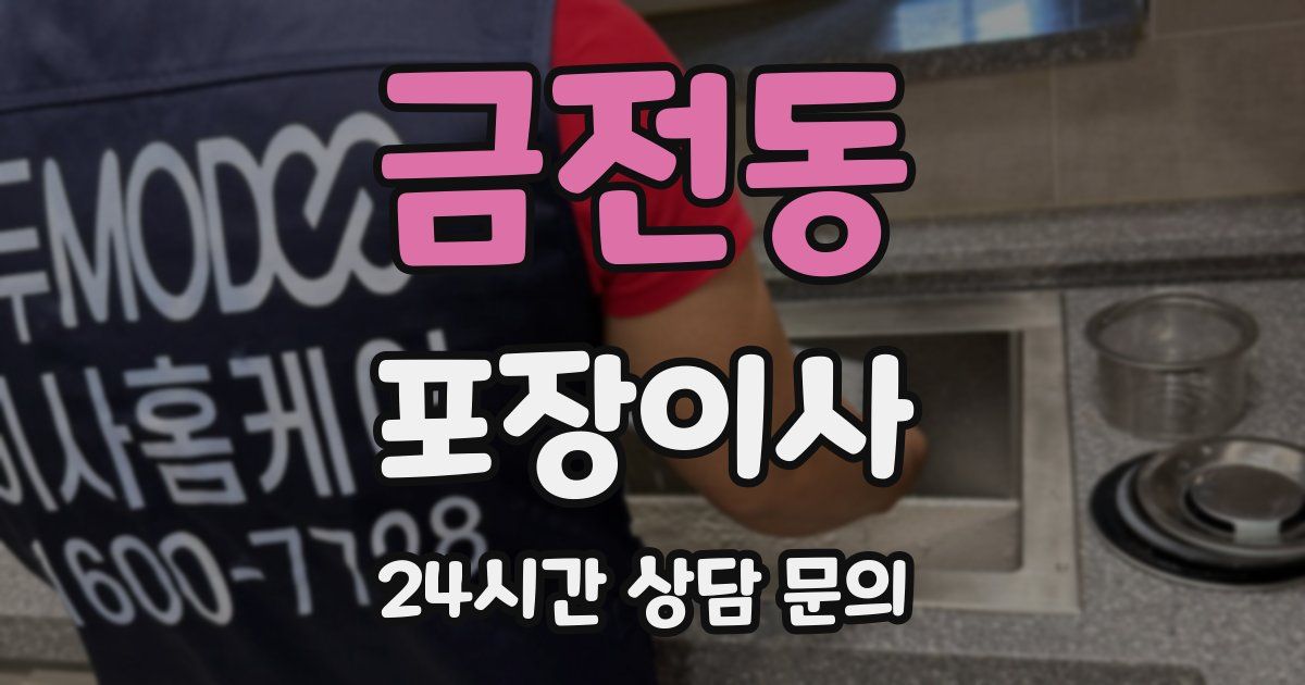 금전동 포장이사