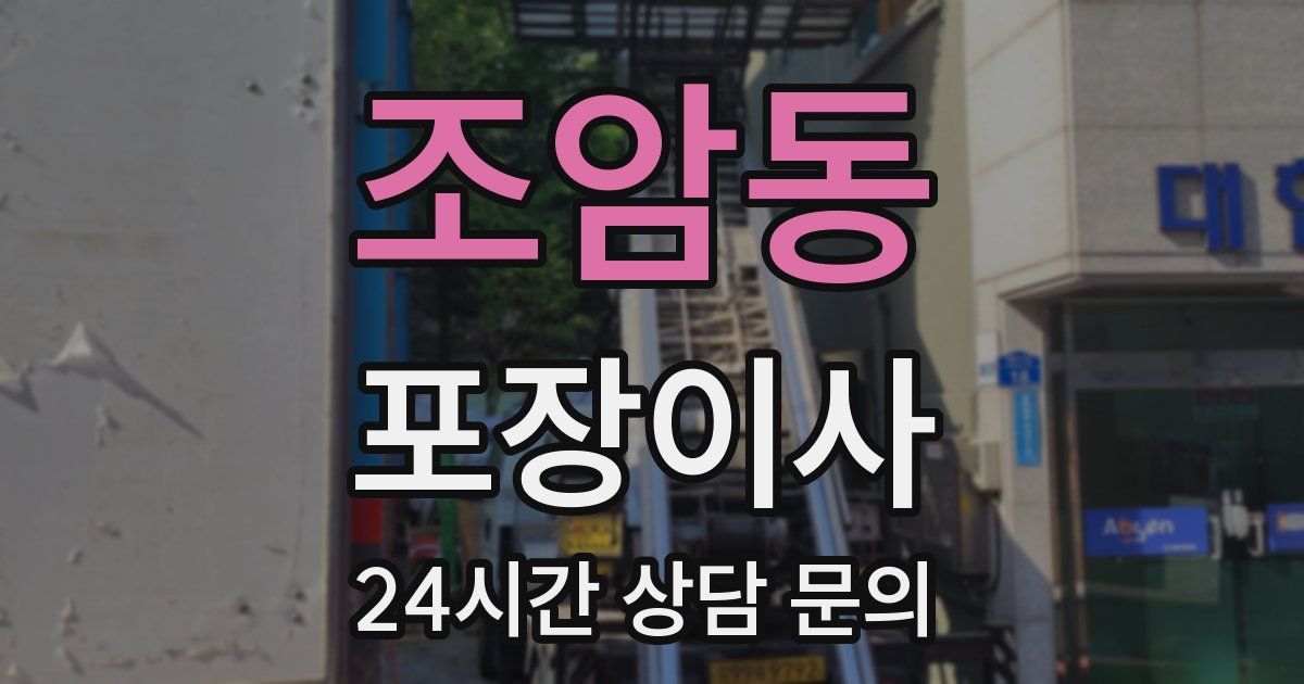 조암동 포장이사